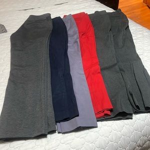 Lot of women’s Loft and New York & company pant size 8. Red, grey, navy, black.